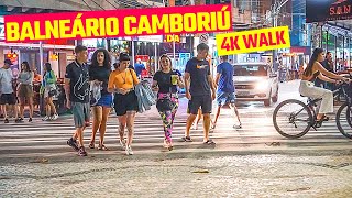 Balneário Camboriú 4k  Exploring Av Brasil Central amp Atlântica 🇧🇷 [upl. by Annairba16]