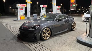 POV Night Drive to the Gym in my Slammed Manual 2022 BRZ [upl. by Idahs]