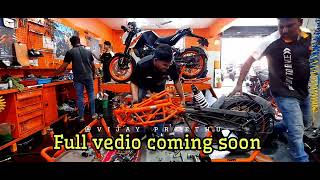 ktm duke Gen2 250cc accident bike chassis replace  fitment Vedio comming zoon [upl. by Ain122]