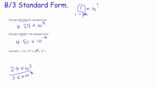 GCSE Core Maths Skills revision B3 standard form [upl. by Enyamart]