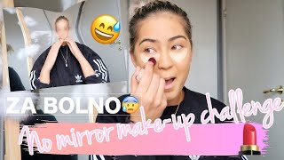 No mirror makeup challenge Toligui nuuree budah challenge🙈👀 [upl. by Boaten381]