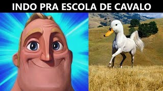 Senhor Incrível Transcendendo INDO PRA ESCOLA DE CAVALO [upl. by Ehcrop648]