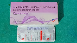 L methylfolate pyridoxal 5 phosphate amp methylcobalamin tablets Uses In Hindi  Emepreg Tablets [upl. by Leunammi]