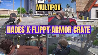 Hades x Flippy Fight Manor amp Besties During Armour Crate Counter Multipov  Nopixel 40 GTA RP [upl. by Lewan49]