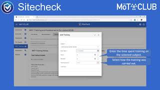 The MOT Club  Sitecheck  How To Add MOT Tester Annual Training amp Assessment Records [upl. by Kenna]