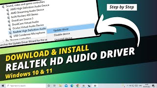 How to Download amp Install Realtek HD Audio Driver on Windows 1011 [upl. by Notlehs]