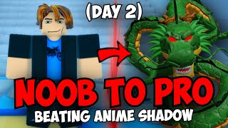 Going from Noob to Pro as F2P in Anime Shadow Day 2 [upl. by Phylys75]