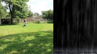 Lawn Mower amp Rain Sounds ASMR to Repeat Loop the Video n settings Sleep Study Relax 👉Better Quality [upl. by Rebor]