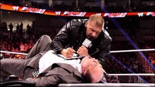 A look at the rivalry between Triple H and Brock Lesnar Raw March 25 2013 [upl. by Anitsua]