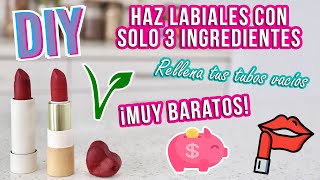 LABIAL CON SOLO 3 INGREDIENTES  DIY  MUY BARATO  Mixi [upl. by Sousa]