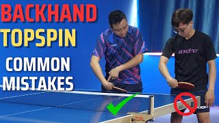 How to FIX Common Mistakes of Backhand Topspin Technique  Table Tennis Review  TTR [upl. by Anavoj]