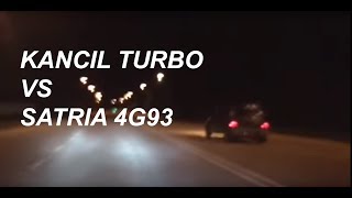 kancil turbo l5 jbjl vs satria GTI 4g93 drag [upl. by Aliek317]