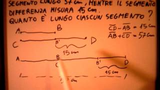 Matteomatica Problema con somma e differenza di due segmenti 001 [upl. by Judith]