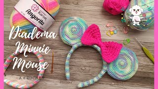 Diadema de orejitas Minnie Mouse a crochet 💕 Tejidos Pennys ens [upl. by Anon]