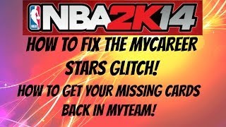 NBA2K14  HOW TO FIX THE MYCAREER GLITCH amp MISSING CARDS IN MYTEAM [upl. by Liamaj567]