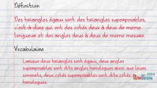 5ème Triangles triangles égaux [upl. by Laohcin]