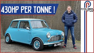 300hp Tesla powered Classic Mini  INSANE Performance and CRAZY 060 test [upl. by Etneciv503]