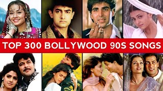 Top 300 Bollywood 90s Songs 19901999  Sanam Verse [upl. by Meggie]