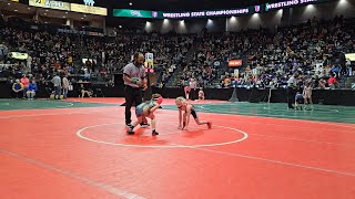 The pin for the win 1st match OAC girls grade school state tournament wrestling youthwrestling [upl. by Inami]