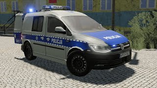 FS19 Prezentacja  Volkswagen Caddy Radiowóz KMP [upl. by Bessy]