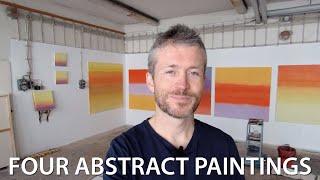 S00E20 Painting Four Big Abstract Paintings [upl. by Anilehs]