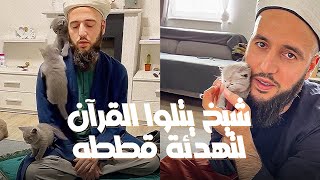 شيخ يقرأ القرآن لقططه ليشعروا بالطمأنينة والحب قصة مؤثرة لرجل يهتم بحيواناته بقلبه [upl. by Tosch248]