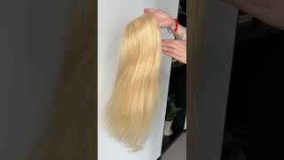 Best Real Hair Blonde Medical Wigs for Cancer Patients 16 Inch Small Cap  GRP017 wigs shorts [upl. by Lucho]