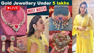 Gold Jewellery Under 5 LAKHS  Vasundhara Diamond Roof  brideessentials shaakuntalam samantha [upl. by Adall]