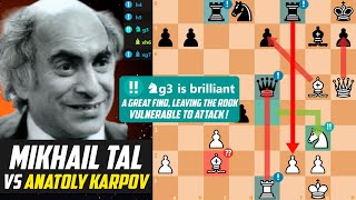 Mikhail Tal is GENIUS – 2 Brilliant Move in a game against Anatoly Karpov  SWIFT Blitz 1987 [upl. by Ax]