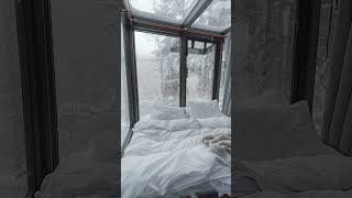 Cozyvibes winter Cozy Cabin snow🌨️Views from My Window I enjoy my cabin 🏠 with warm blanket🛌cozy [upl. by Lewellen]