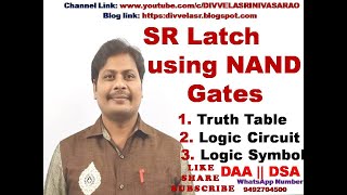 SR Latch using NAND gates  SR Latch by NAND gates  SR Latch  STLD  DLD  Digital Electronics [upl. by Pollux]