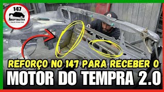 🏭 REFORÇO DA LONGARINA DO PROJETO FIAT 147 TLS COM MOTOR TEMPRA 20 TURBO [upl. by Llevad526]