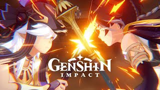 Cyno Versus Sethos Epic Battle Cutscene Animation  Oathkeeper Duel Story Quest Act 2  Genshin 46 [upl. by Notsnorb740]