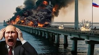 Crimean Bridge Gone Forever Ukrainian F16 Fighter Jets Burn 1 Million Tons of Russian Ammunition [upl. by Lori968]