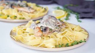 Chicken Scallopini with Mushroom Cream Sauce [upl. by Arrakat]