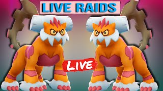 Hosting Landorus Raids  GBL  Pokemon GO Live [upl. by Kinny]