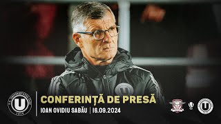 CONFERINTA DE PRESA  Ioan Ovidiu Sabau dupa meciul cu Rapid [upl. by Gitlow505]