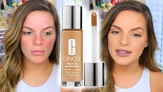 Clinique Beyond Perfecting Foundation amp Concealer  First Impression  Casey Holmes [upl. by Anaigroeg]