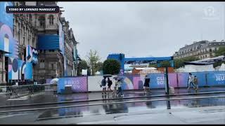 Scenes ahead of the Paris Olympics opening ceremony  Paris2024 [upl. by Ardisj]