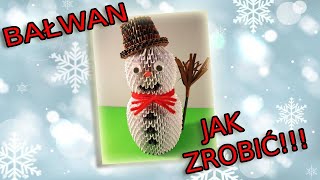 Bałwan z Origami Modułowe Jak Zrobić Odc21 [upl. by Neerac633]