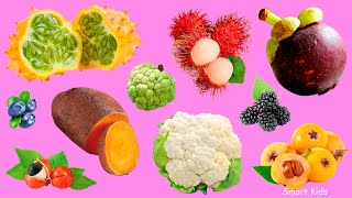 Learn names Exotic Fruits and Vegetables in English  Learning Exotic FruitsampVegetables for Kids [upl. by Aldredge444]