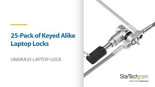 25Pack of Keyed Alike Laptop Locks  StarTechcom [upl. by Isaacs]