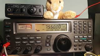 All India Radio 7550 Khz Shortwave on Icom IC R8500 [upl. by Aserej]