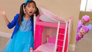 Wendy Pretend Play Babysit amp Sleep Bedtime Bunk bed w Baby Doll Girl Toys [upl. by Ahsener928]