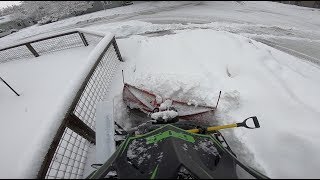 POV Boss ATV V Plow Clearing Sidewalks [upl. by Nadabas749]