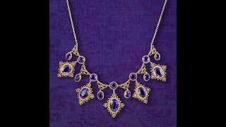 Antique Victorian Amethyst Dropper Necklace 18ct Gold 32ct Of Amethyst [upl. by Alrad]