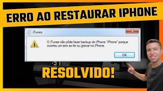 O iTunes não pode restaurar o iPhone porque ocorreu um erro  Resolvido [upl. by Dhumma]