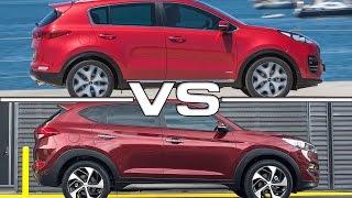 2016 Kia Sportage vs 2016 Hyundai Tucson [upl. by Anitsirc226]