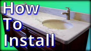 How to Install a Vanity Top OnSite  Stone Coat Countertops [upl. by Lune]