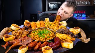 МИКС НА СКОВРОДЕ МЯСО КОЛБАСА ЛАПША ASMR MUKBANG АСМР МУКБАНГ 먹방 大食い たべる 谢尔盖 [upl. by O'Callaghan]